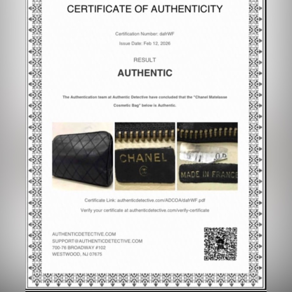 CHANEL Matelasse Pouch/Clutch
Leather Black Authentic with COA - Picture 10 of 10